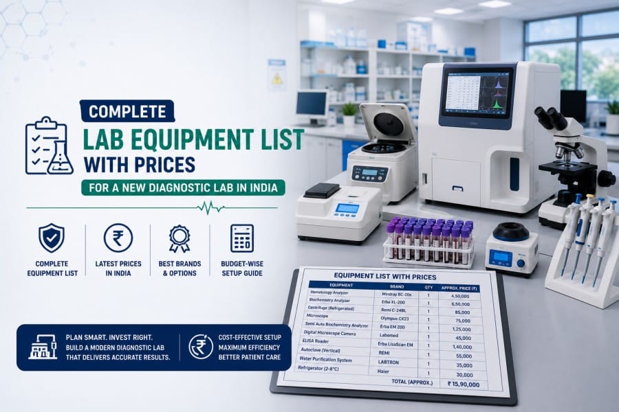 Complete Lab Equipment List with Prices for a New Diagnostic Lab in India