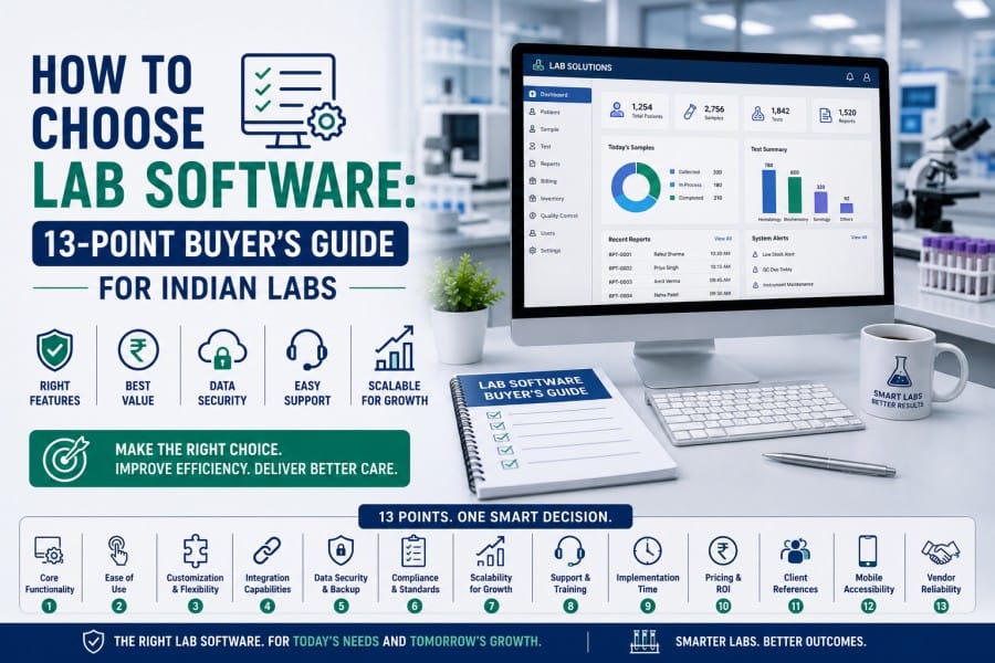 How to Choose Lab Software: 13-Point Buyer’s Guide for Indian Labs