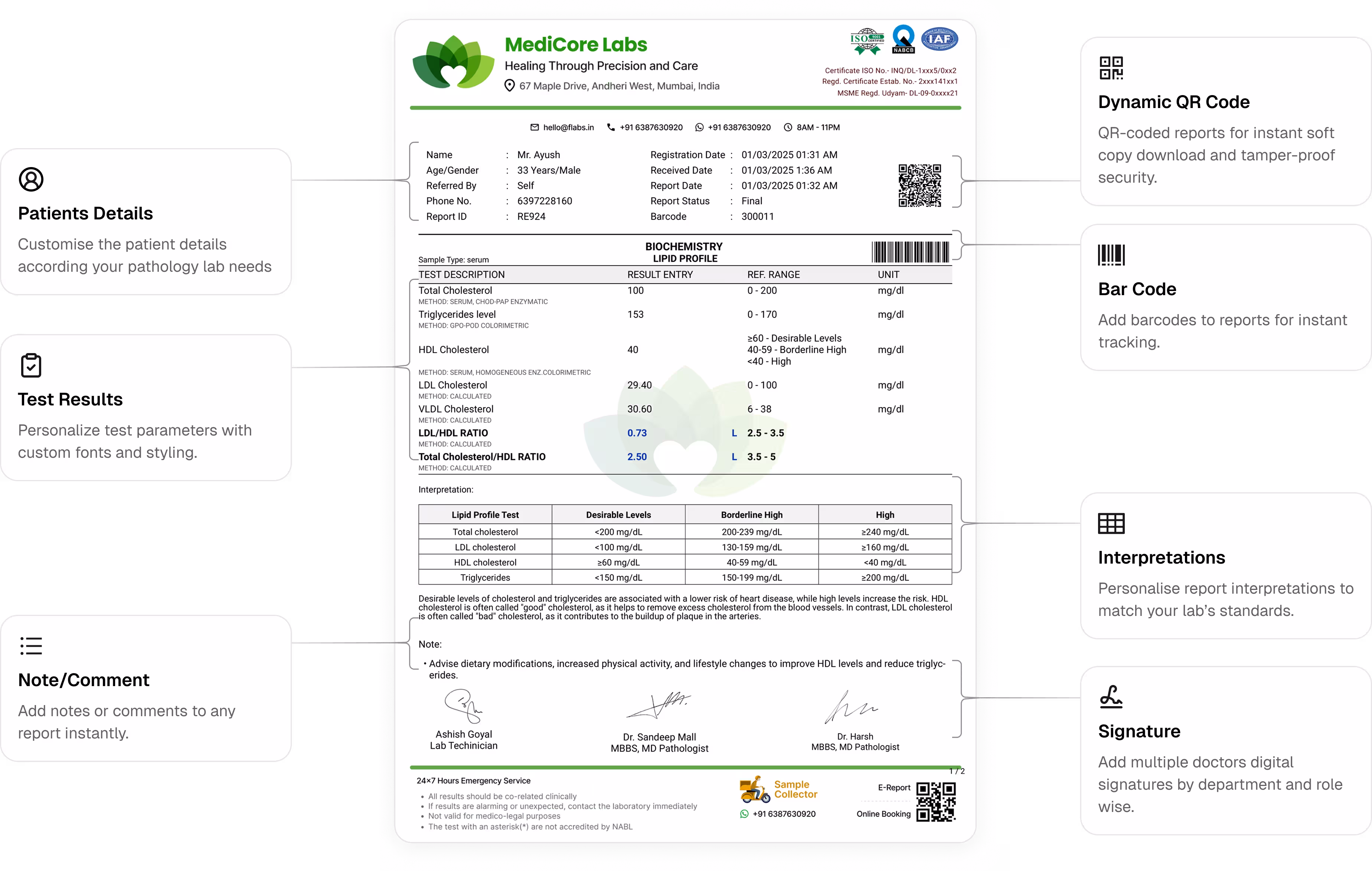 Sample pathology report